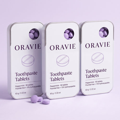 3 ORAVIE Toothpaste Tablets tins
